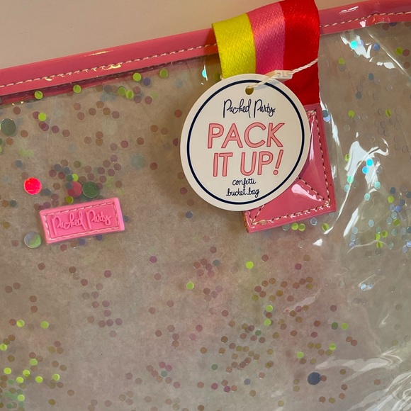 Packed Party Confetti Bucket Tote New With Tags - Picture 4 of 10